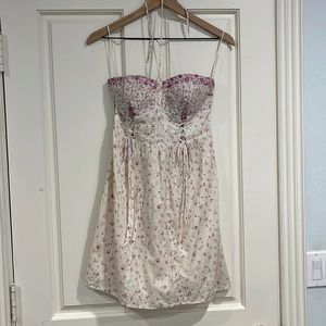 🌟 American Eagle 🦅-  Corset Bra Neck Stripes or Strapless mini Dress